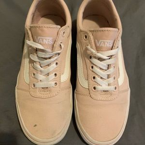 Pink and White Vans 6.5